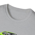 1971 Demon Green Classic Muscle Car T-Shirt | Vintage Coupe Illustration