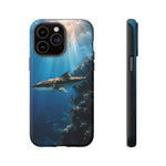 Cobia Reef Phone Case, Shaft of Light Ocean Fishing Tough Cover