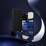 R34 Skyline GT-R Bayside Blue Tough Phone Case for 90s JDM Fans