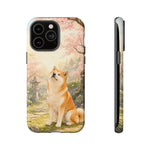 Akita under Cherry Blossoms Dog Breed Phone Case