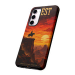 Western Sunset Cowboy Phone Case | Rugged Protective Cover