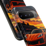 Orange C8 Z06 Flat Plane V8 Speed Art Tough Phone Case
