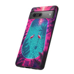 Neon Flamingo Pool Vaporwave Art Tough Phone Case