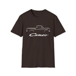 1955 Cameo Carrier Outline Silhouette Classic Truck T-Shirt Line Art Emblem Chevy Pickup Tee Fan Gift