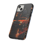 Challenger RT Phone Case, Rainy City Night Muscle Car Tough Cover