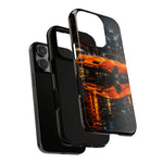 Orange Daytona Phone Case, Rainy City Night Muscle Car Tough Cover