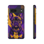 French Bulldog Pop-Art Portrait Tough Phone Case - Purple Gold