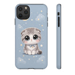 Scottish Fold Kawaii Owl Chibi Art Tough Phone Case