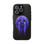 Glitch Sad Face Phone Case, Anime Melt Static Tough Cover