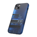 Blue Impala 1964 Phone Case, Classic Lowrider Tough Cover for Classic Car Fans
