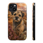 Border Terrier Earthy Watercolor Art Tough Phone Case