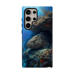 Grouper Reef Phone Case, Sunbeam Ledge Marine Art Tough Cover