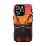 Black Camaro ZL1 Sunset Tough Phone Case - Palm Silhouette