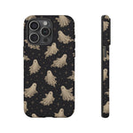 Vintage Ghost Pattern phone case | Halloween spooky stars design
