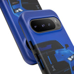 Blue Mustang Art Phone Case, GT500 American Muscle Car Tough Cover for Men