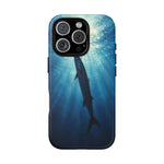 Barracuda Silhouette Phone Case, Sunlit Marine Art Tough Cover