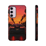 Black Camaro ZL1 Sunset Tough Phone Case - Palm Silhouette