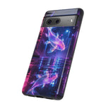 Neon Koi Reflection Vaporwave phone case | Tough Cover