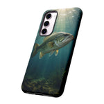 Largemouth Bass Phone Case, Sunlit Underwater Tough Cover, Gift