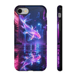 Neon Koi Reflection Vaporwave phone case | Tough Cover