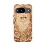 Persian Cat Floral Art Nouveau Tough Phone Case