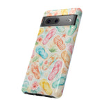 Watercolor Flip Flops pattern Tough Case | Beach Shells Phone Cover
