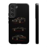 Trans Am Phone Case Black Gold, Three-View Vector Tough Cover