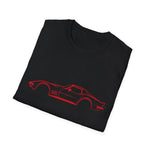 1968 vette Shirt Vintage Sports Car | Classic C3 Style Red Line Art Retro Automotive T-Shirt