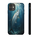 Painterly Marine Art Phone Case, Tarpon Surface Light Cover