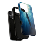 Barracuda Silhouette Phone Case, Sunlit Marine Art Tough Cover
