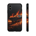 Black Charger Classic Muscle Flames Tough Phone Case Cover Gift