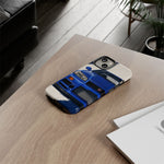 R34 Skyline GT-R Bayside Blue Tough Phone Case for 90s JDM Fans