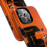 Orange Mustang Art Phone Case, GT500 American Muscle Car Tough Cover for Male