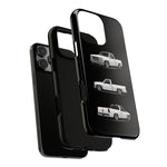 Chevy 1500 OBS Truck Phone Case White, Three-View Vector Cover