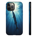 Barracuda Silhouette Phone Case, Sunlit Marine Art Tough Cover