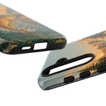Leaping Golden Trout Lake Scene phone case | Tough Cover