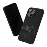 Black Classic C10 Truck Phone Case | Vintage Pickup Reflection, Minimal Auto Design
