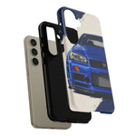R34 Skyline GT-R Bayside Blue Tough Phone Case for 90s JDM Fans