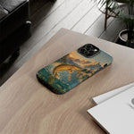 Leaping Golden Trout Lake Scene phone case | Tough Cover