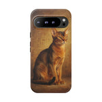 Abyssinian Warm Ticked Portrait Art Tough Phone Case