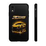 Z06 Corvette Phone Case, Yellow Neon Chrome Studio Cover