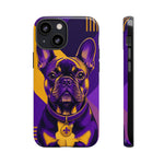 French Bulldog Pop-Art Portrait Tough Phone Case - Purple Gold