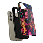 Neon Roller Skates Tough Case | Retro 80s Skate Night Phone Cover