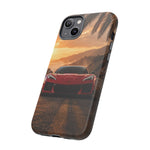 C8 ZR1 Corvette Phone Case, Red Foggy Coastal Road Cover