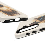 Siamese Cat Watercolor Portrait Tough Phone Case - Cream Choc