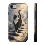 Piano Cat walking on keys Tough Case | Phone cover, musical cat art