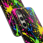 Neon Paint Splatter 90s Art Tough Phone Case