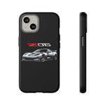 Silver C6 Z06 Phone Case for Chevy Fans, Tough Cover