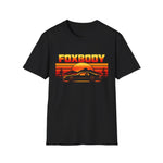 Foxbody Retro Sunset Car T-Shirt Classic Muscle Graphic Pony Car Tee