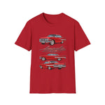 Red Vintage 1960 Chevy Impala Trio T-Shirt | Classic Car Illustration
